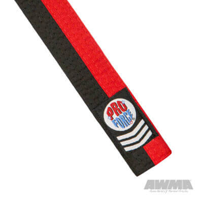 Poom Belt Taekwondo Black and Red