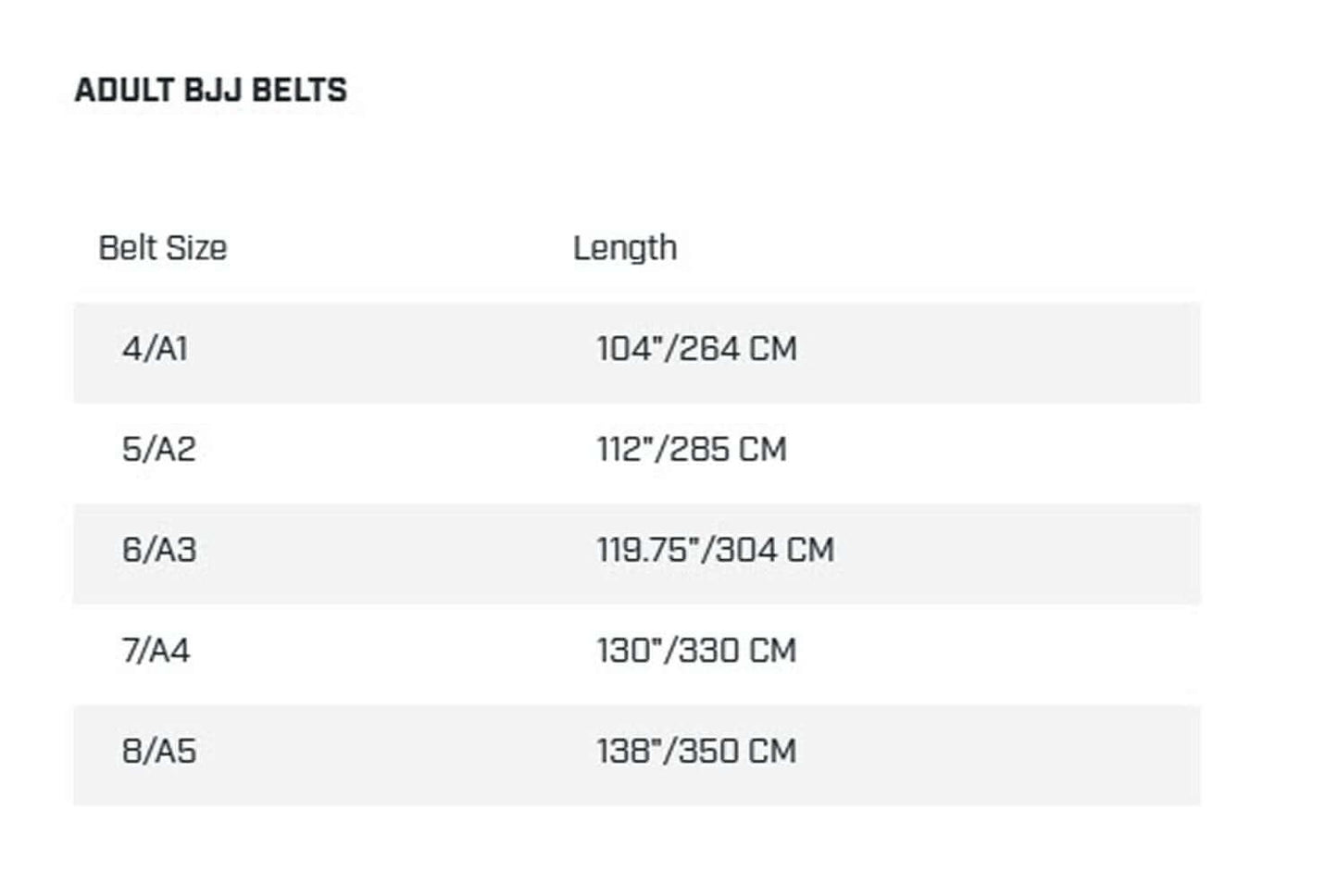 GAMENESS ADULT BELT BJJ Brazilian Jiu jitsu