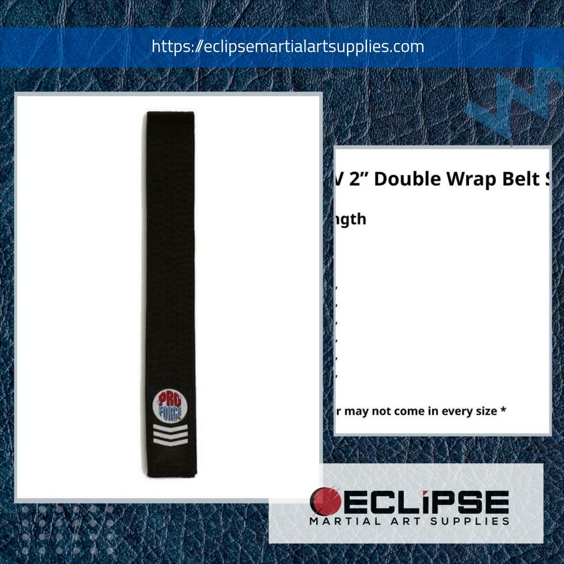 ProForce IV 2 inch Double Wrap Black Karate Belt by@Outfy