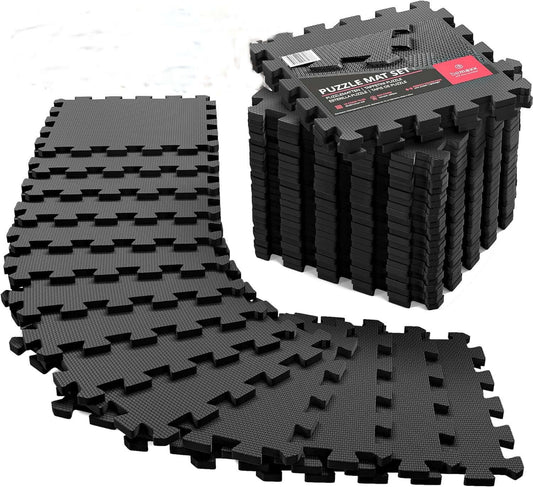 Gym Flooring Set Interlocking EVA Soft Foam Floor Mat, 18 square feet