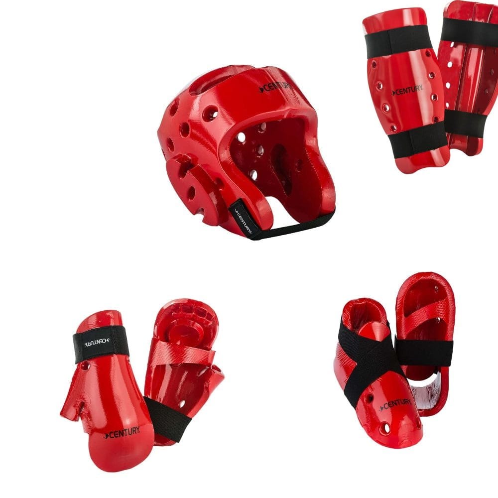 Century sporting goods Century 7 piece karate Taekwondo sparring gear combo set