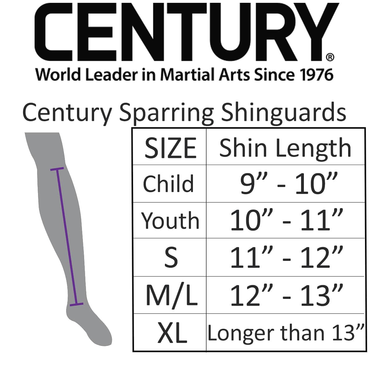 Century sporting goods Century STUDENT SPARRING SHIN GUARDS