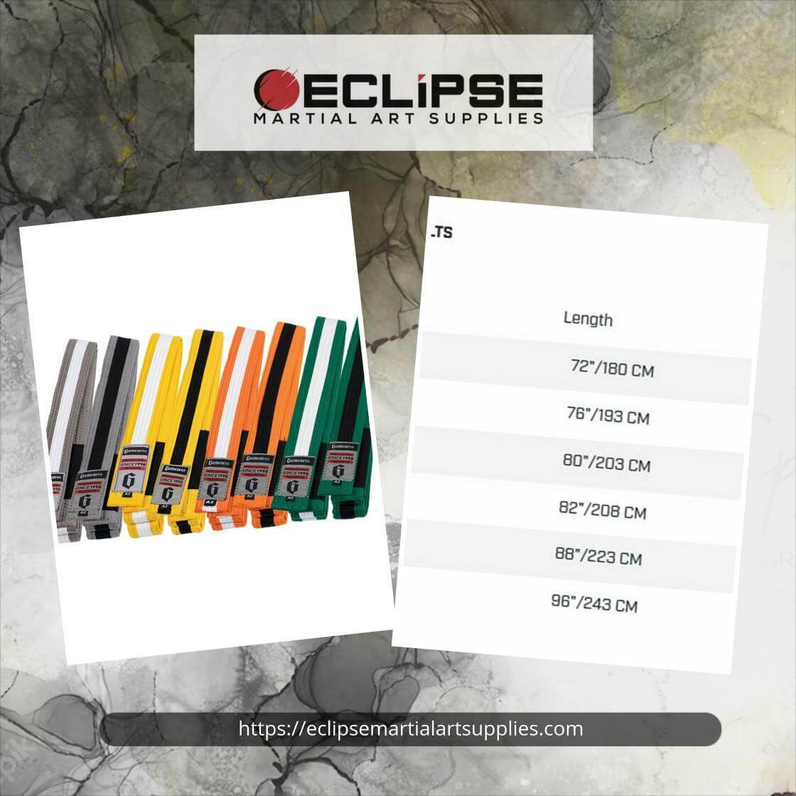 Century sporting goods Gameness Youth Striped Belt BJJ Brazilian Jiu Jitsu