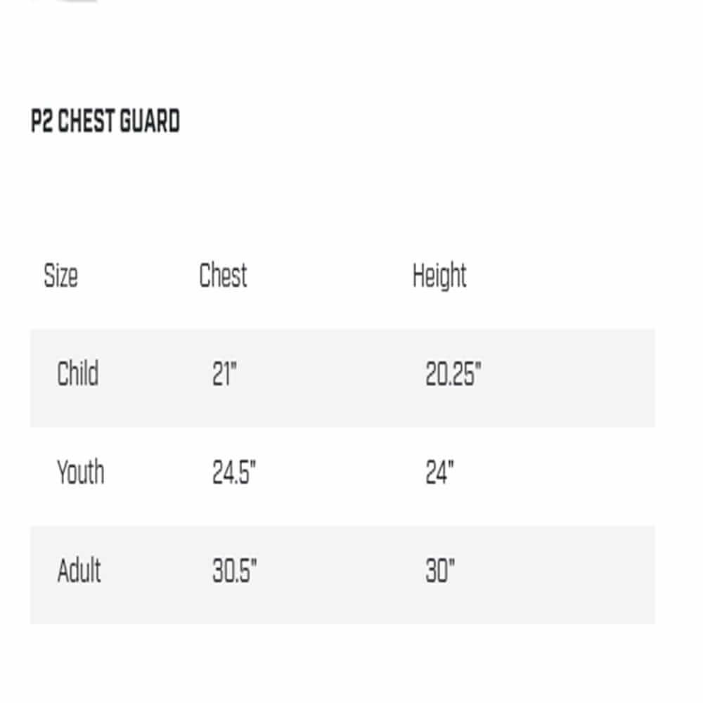 Century sporting goods P2 CHEST GUARD