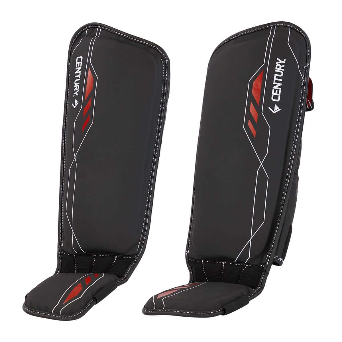 Eclipse Martial Art Supplies sporting goods black/white/red / adult S/M BRAVE SHIN INSTEP GUARDS MMA kickboxing Training gear