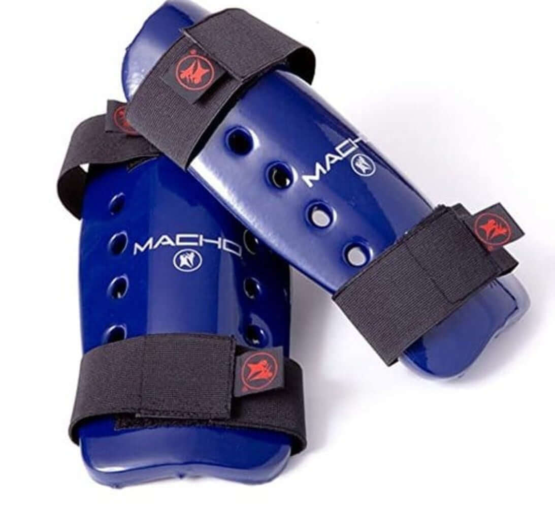 Eclipse Martial Art Supplies sporting goods blue / child Macho Dyna Karate martial Arts Shin Guards