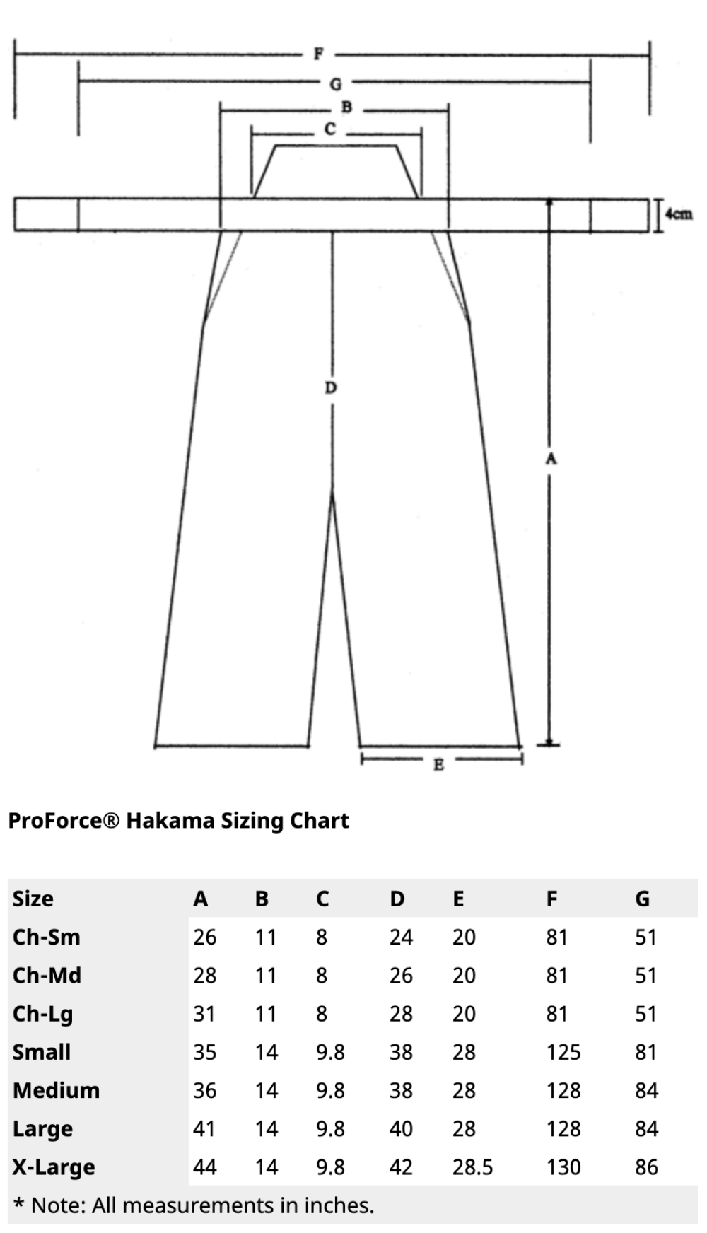 Eclipse Martial Art Supplies sporting goods ProForce 7.5 oz Hakama