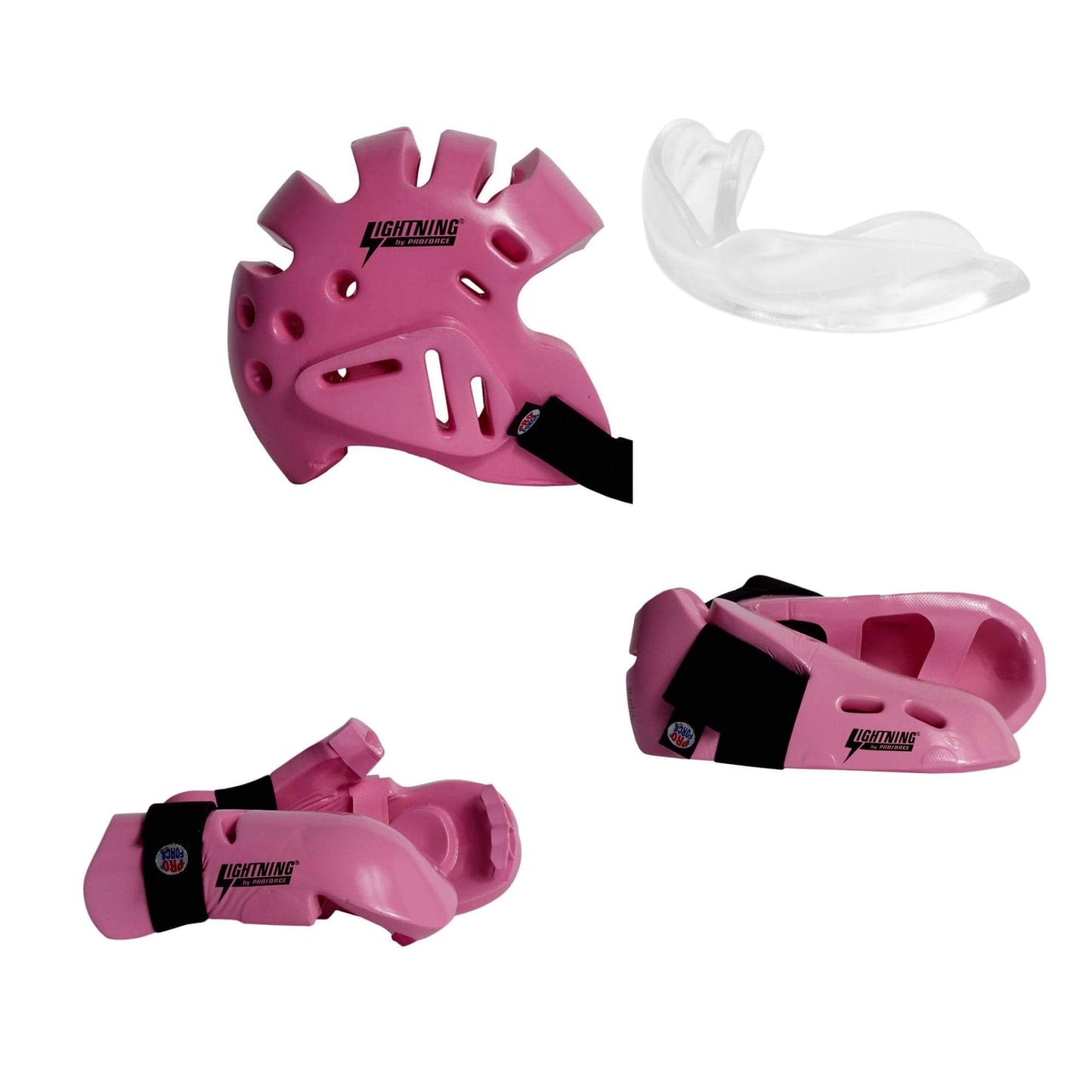EclipseMartialArtsSupplies Sparring Gear ProForce Lighting 5 Piece Sparring Gear Combo Set with FREE mouth piece
