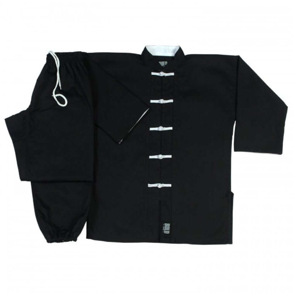EclipseMartialArtsSupplies sporting goods 0 child small 7.5 OZ MIDDLEWEIGHT BLACK/WHITE KUNG FU SETS Tai Chi Uniform