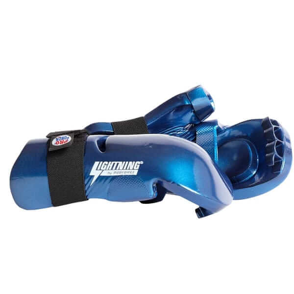 EclipseMartialArtsSupplies sporting goods ProForce Lighting 5 Piece Sparring Gear Combo Set BLUE Full head face mask