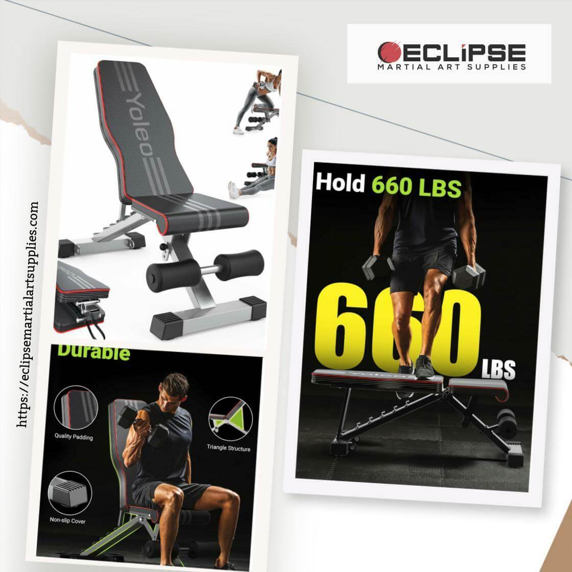 Yoleo Adjustable Weight Bench for Full Body Workout by@Outfy