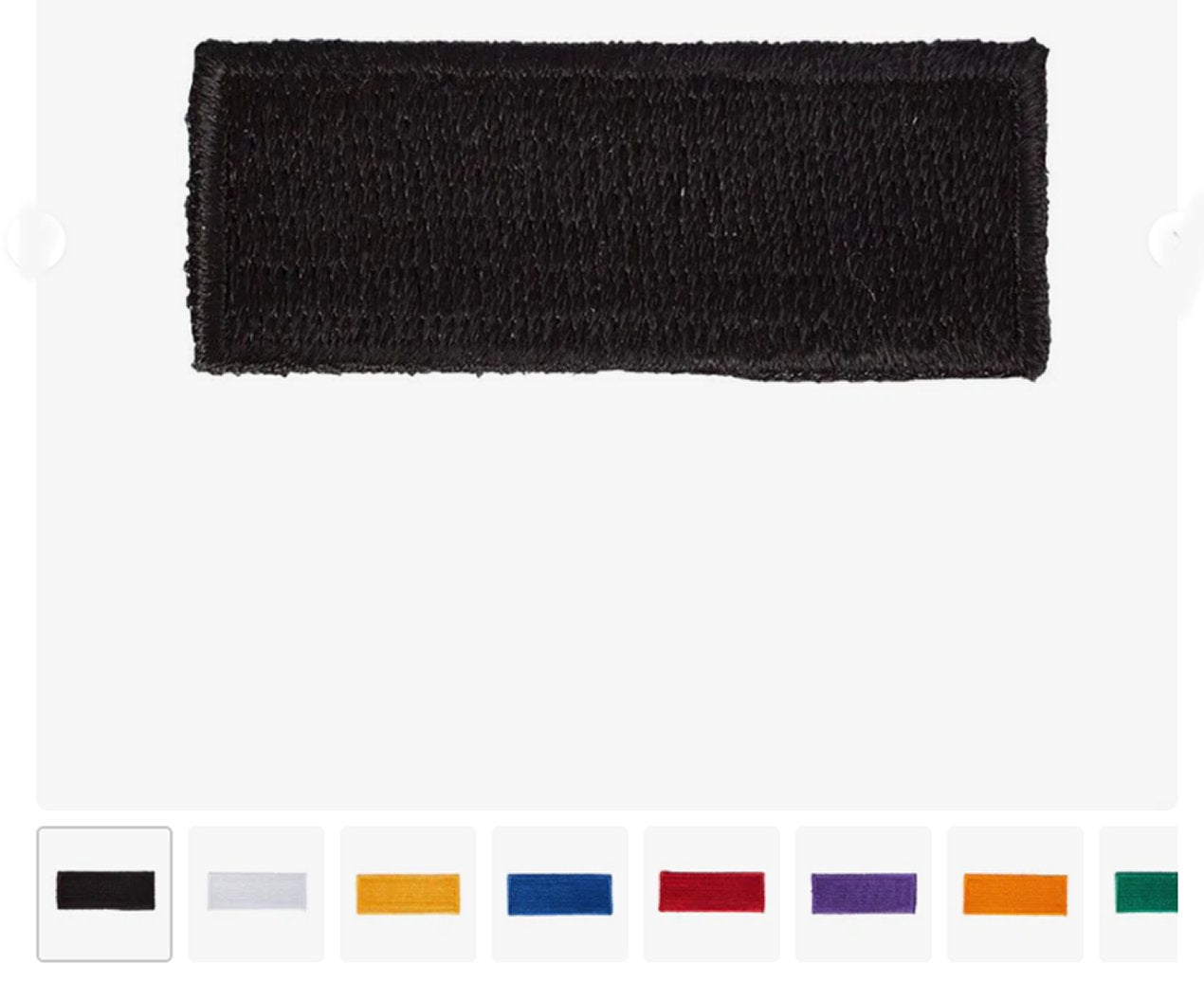 Iron On Stripe Patch 10 pack Martial Arts Karate Taekwondo