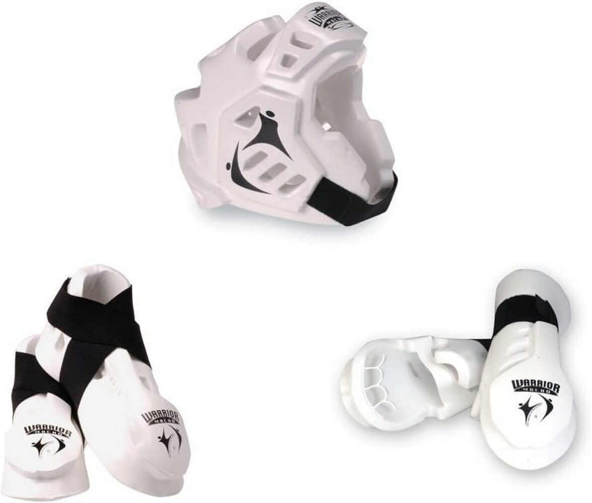 Macho sporting goods White / child small Macho Warrior 6 Piece Karate Sparring Gear Set