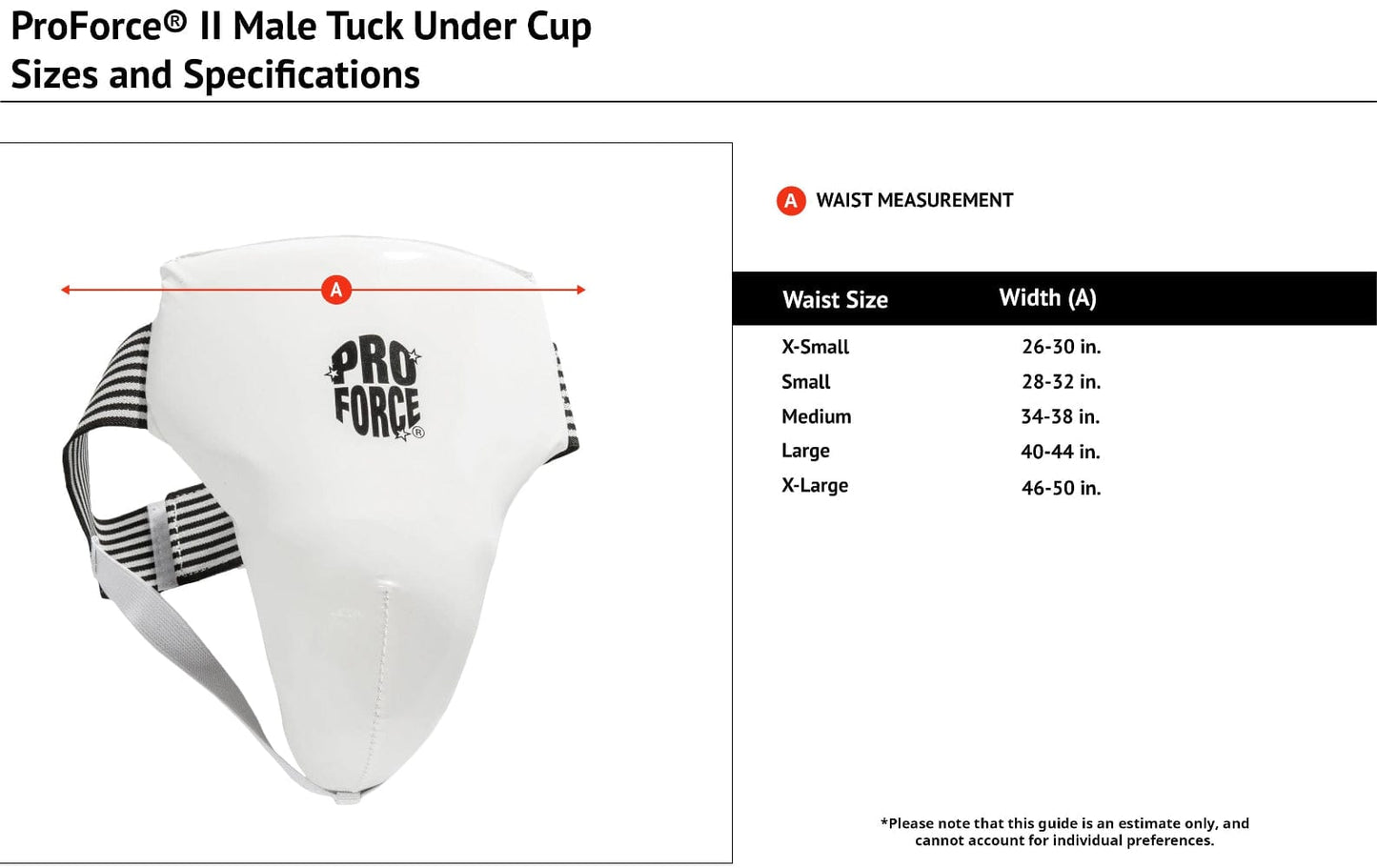 ProForce sporting goods ProForce II Male Tuck Under Cup
