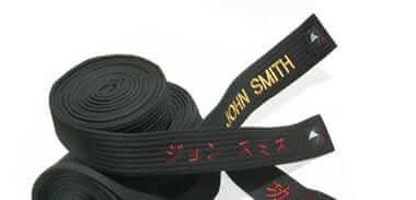 Taekwondo Jcalicu black belt embroidered words customized content