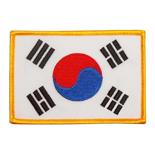 EclipseMartialArtsSupplies sporting goods Korea Flag Patch Gold Trim Taekwondo martial arts