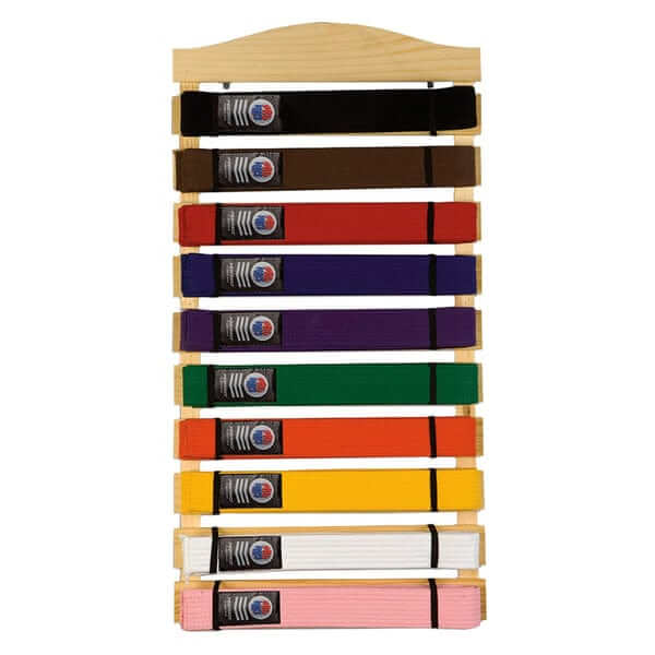 ProForce karate belt 10 level Karate Belt Display Wood Rack