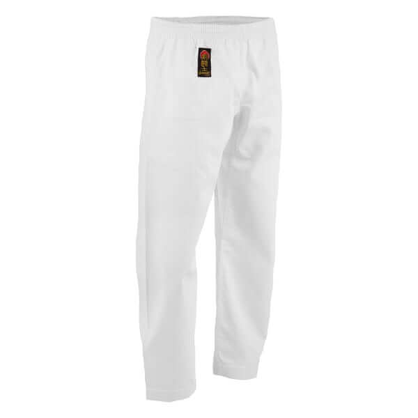 ProForce Karate Uniform White / 000 child XXSmall ProForce Gladiator 6 oz Karate Pants Elastic Drawstring - 55/45 Blend black or white