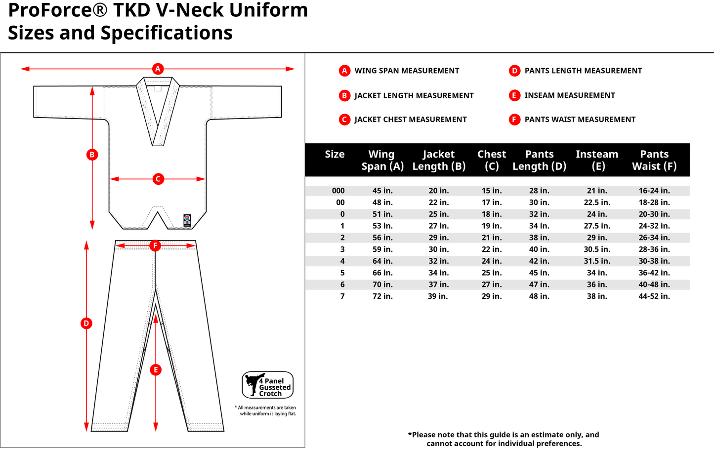 ProForce taekwondo uniform ProForce 5 ounce TKD uniform