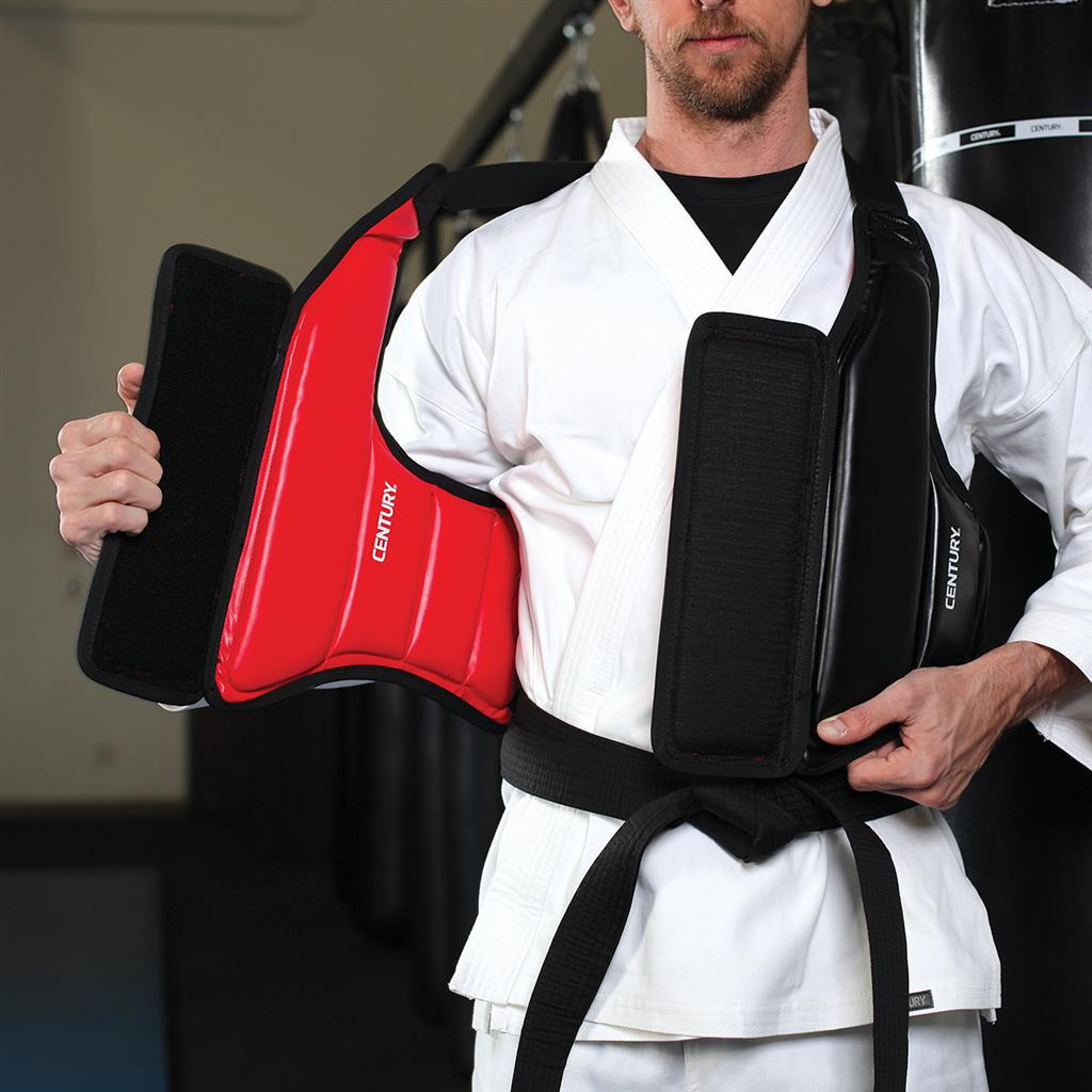 Front Open Chest Guard reversible from red to black