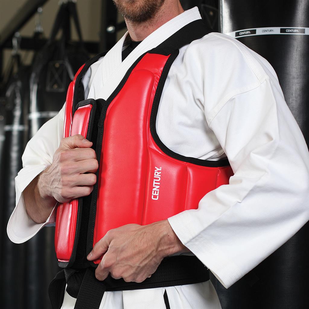 Front Open Chest Guard reversible from red to black