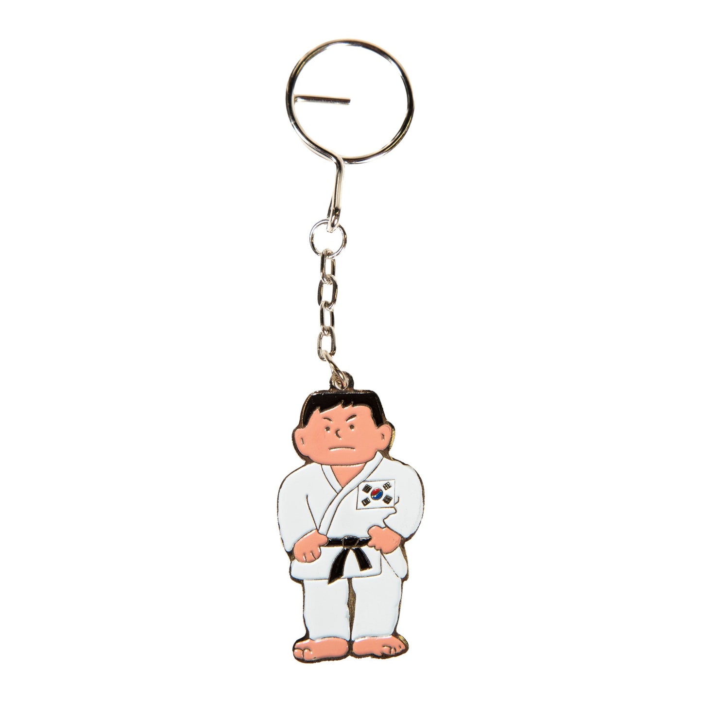 Karate Man with Flag Keychain