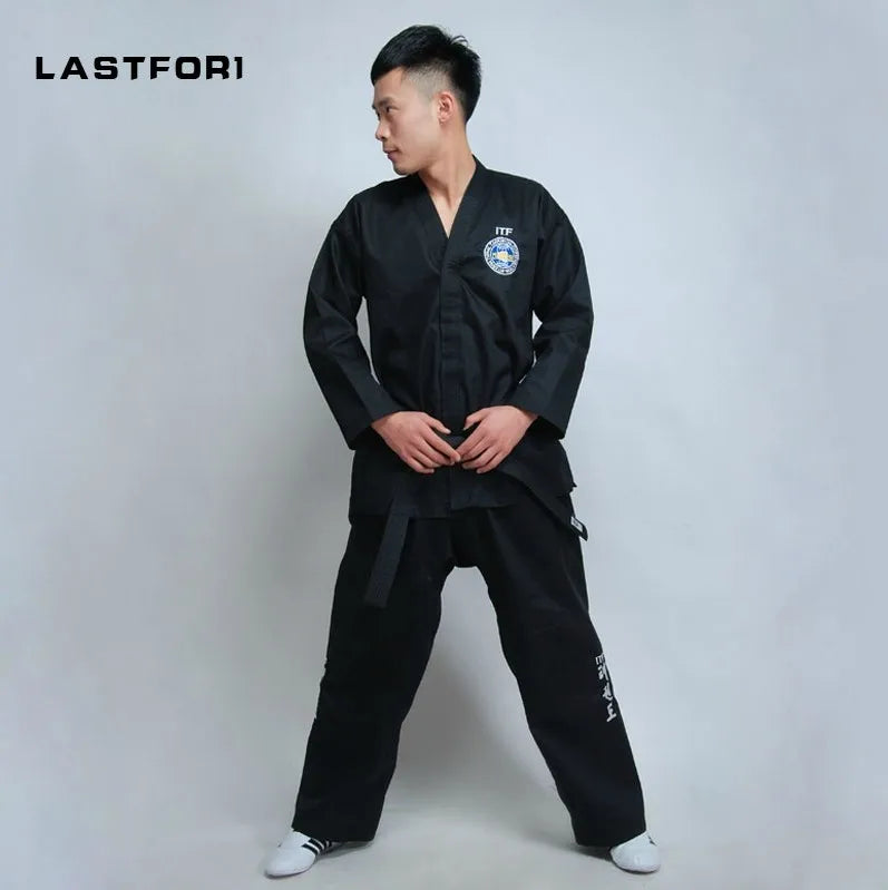 TKD  Embroidered Uniforms for Taekwondo, Black Belt