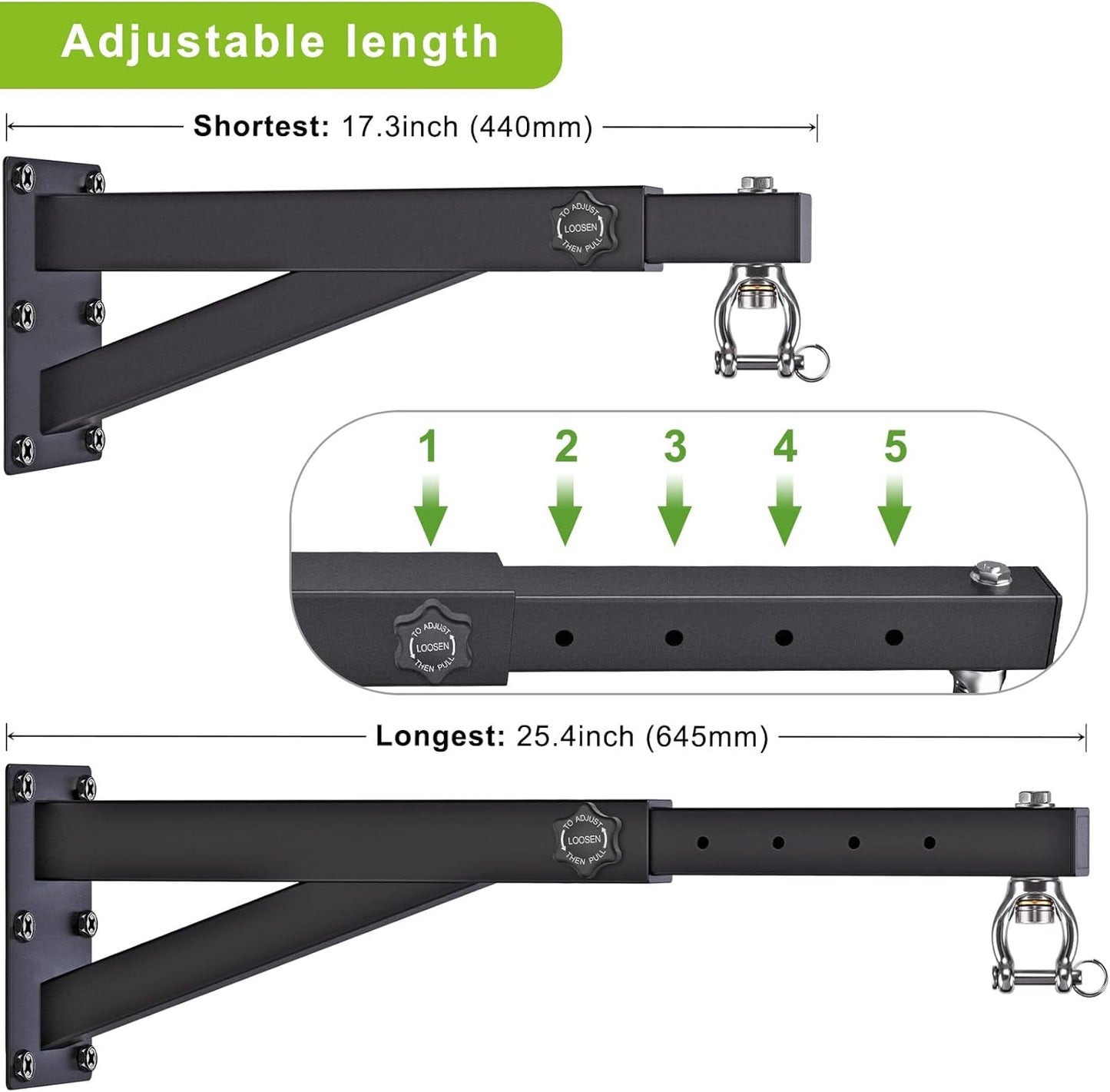 Wall Mount Heavy Bag Hanger, Heavy Duty Punching Bag Stand  800 pound capacity
