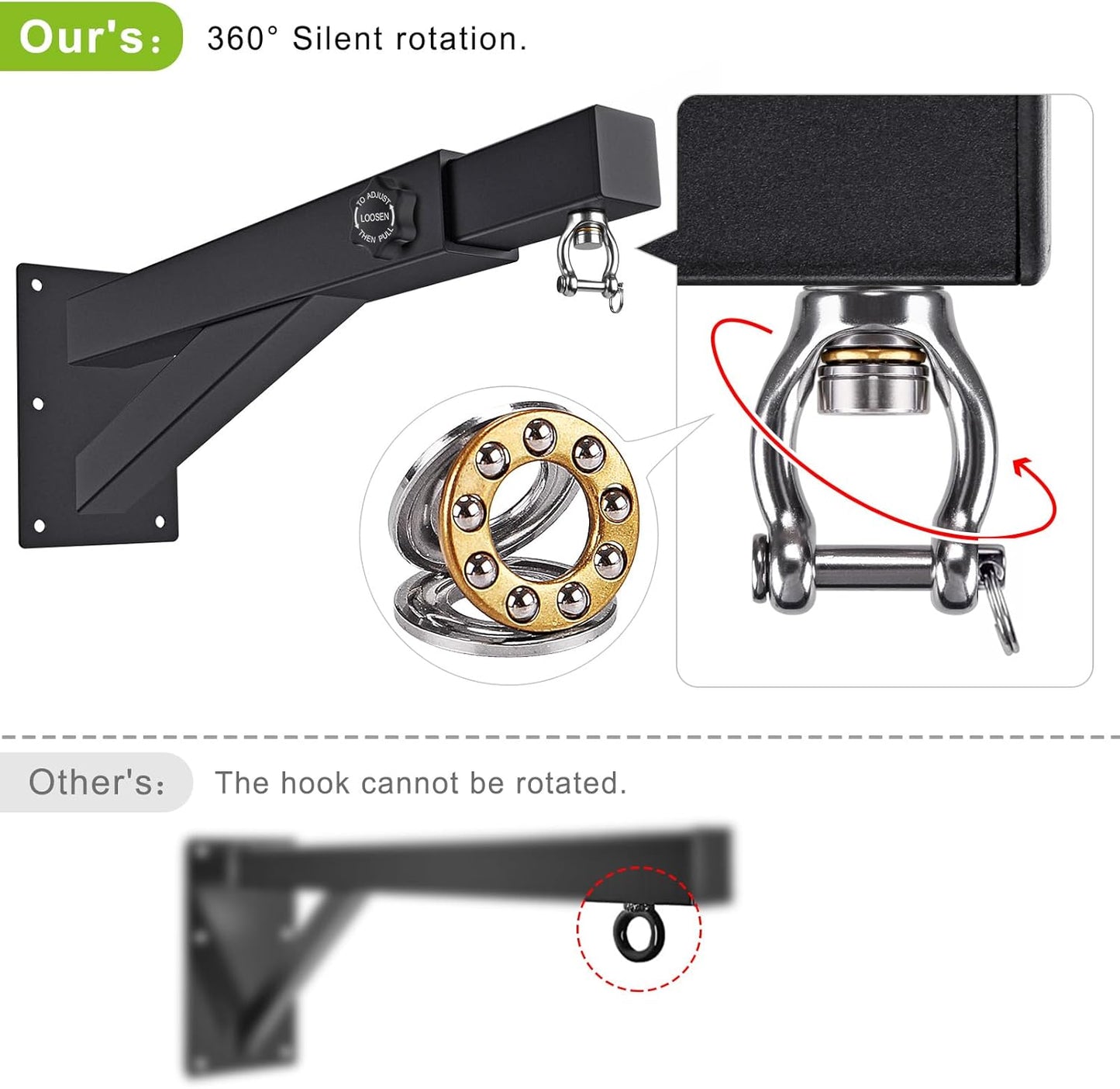 Wall Mount Heavy Bag Hanger, Heavy Duty Punching Bag Stand  800 pound capacity