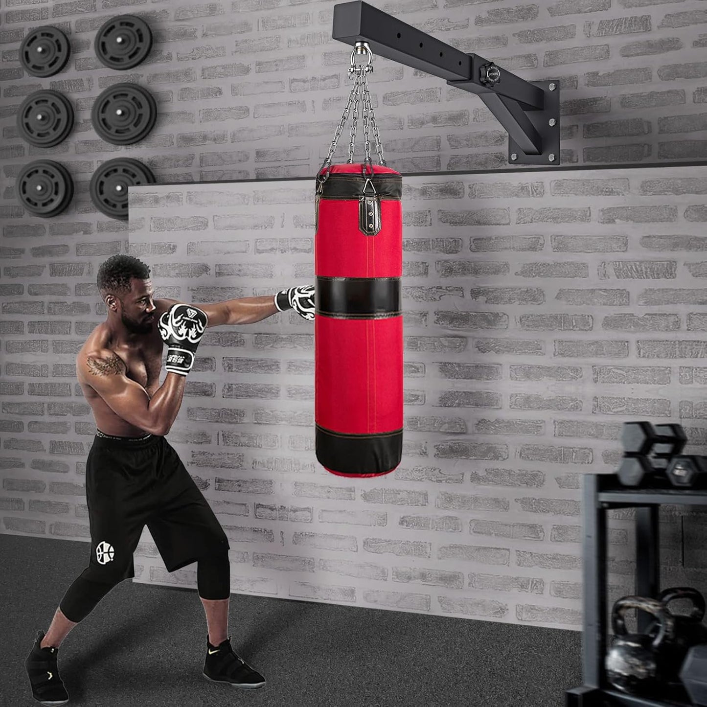 Wall Mount Heavy Bag Hanger, Heavy Duty Punching Bag Stand  800 pound capacity