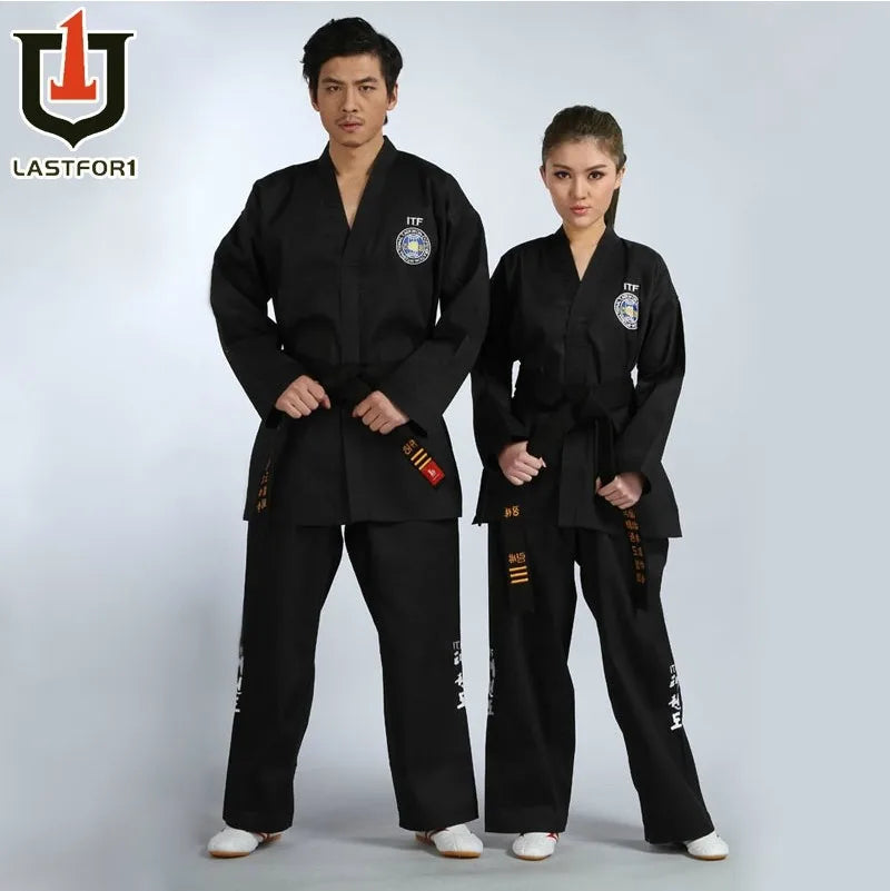 TKD  Embroidered Uniforms for Taekwondo, Black Belt