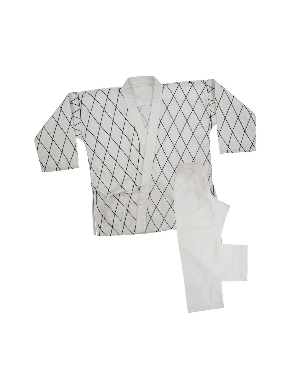 Hapkido Uniform White with black  Stitching 8 oz