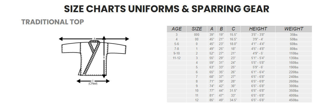 8.5OZ SUPER MIDDLEWEIGHT TOPS WITH FULL TRIM TSD Tang Soo do