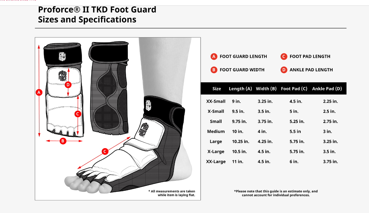 ProForce® II TKD Foot Guard Taekwondo