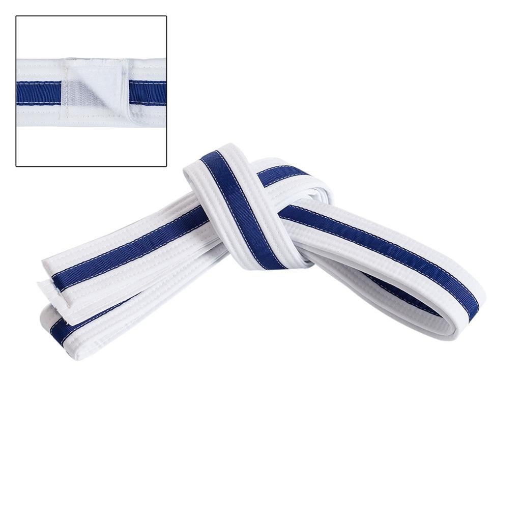 Adjustable Striped White Martial Arts Karate Childs Belt