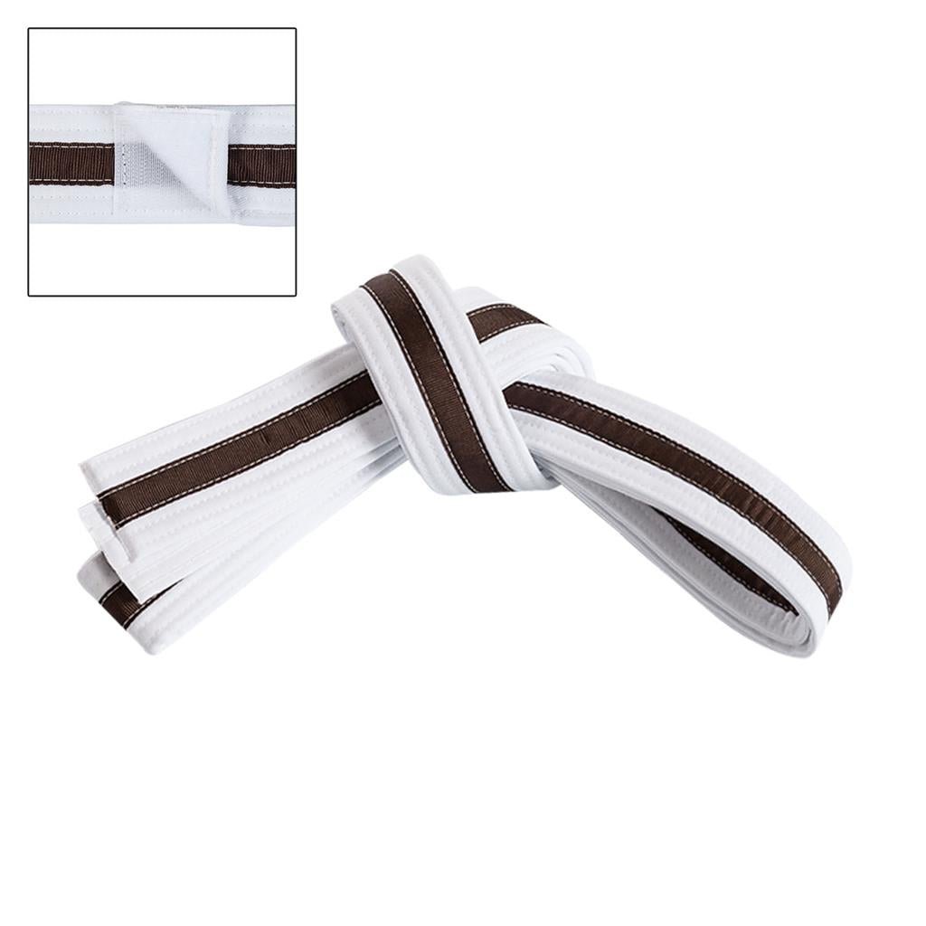 Adjustable Striped White Martial Arts Karate Childs Belt