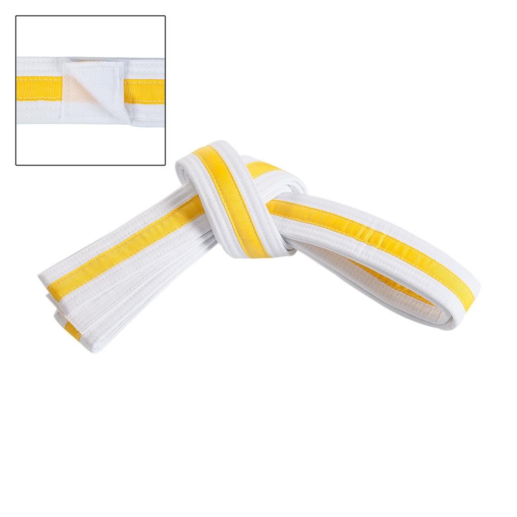 Adjustable Striped White Martial Arts Karate Childs Belt