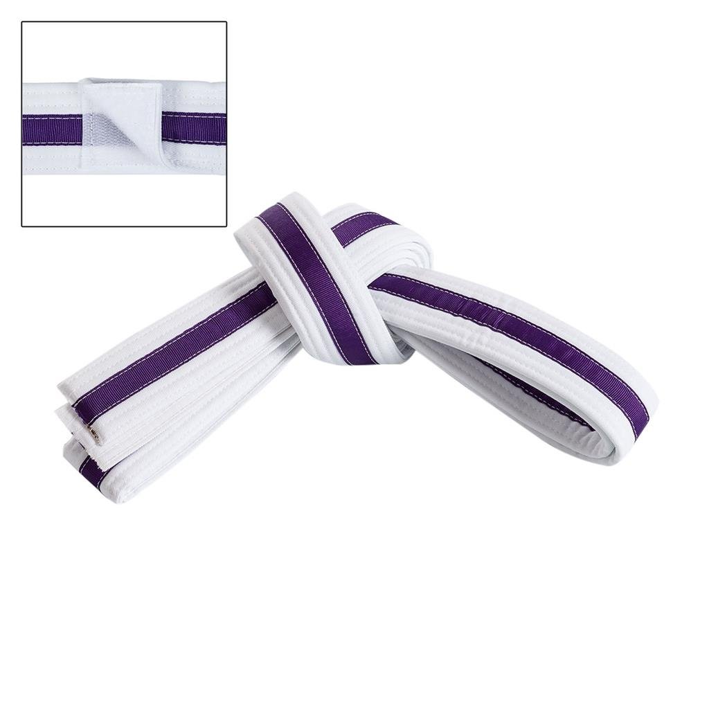 Adjustable Striped White Martial Arts Karate Childs Belt