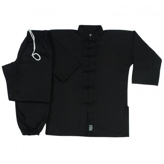 boldlook sporting goods 7.5 OZ MIDDLEWEIGHT BLACK/BLACK KUNG FU SETS Tai Chi Uniform