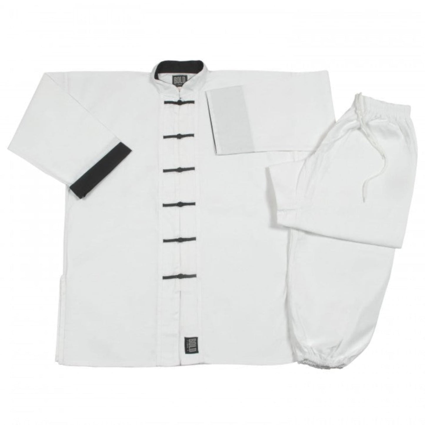 boldlook sporting goods 7.5 OZ MIDDLEWEIGHT WHITE/BLACK KUNG FU SETS Tai Chi Uniform