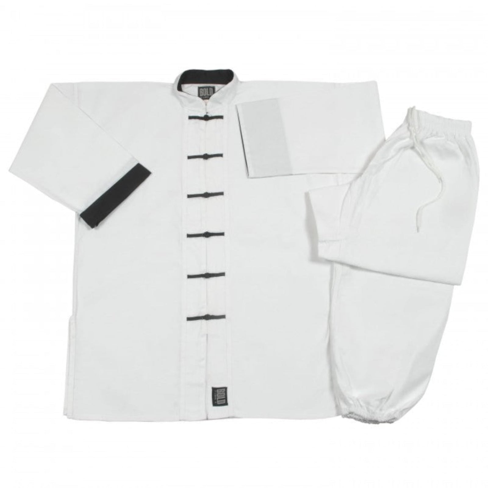 boldlook sporting goods 7.5 OZ MIDDLEWEIGHT WHITE/BLACK KUNG FU SETS Tai Chi Uniform
