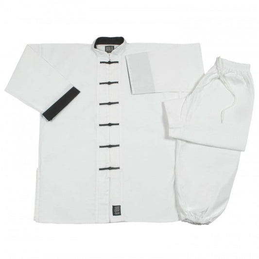 boldlook sporting goods 7.5 OZ MIDDLEWEIGHT WHITE/BLACK KUNG FU SETS Tai Chi Uniform