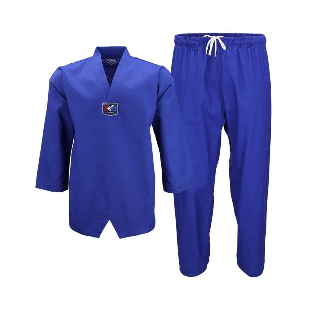 Century sporting goods Blue / 000-child XXS Student Ribbed Uniform V-neck TaeKwondo Gi