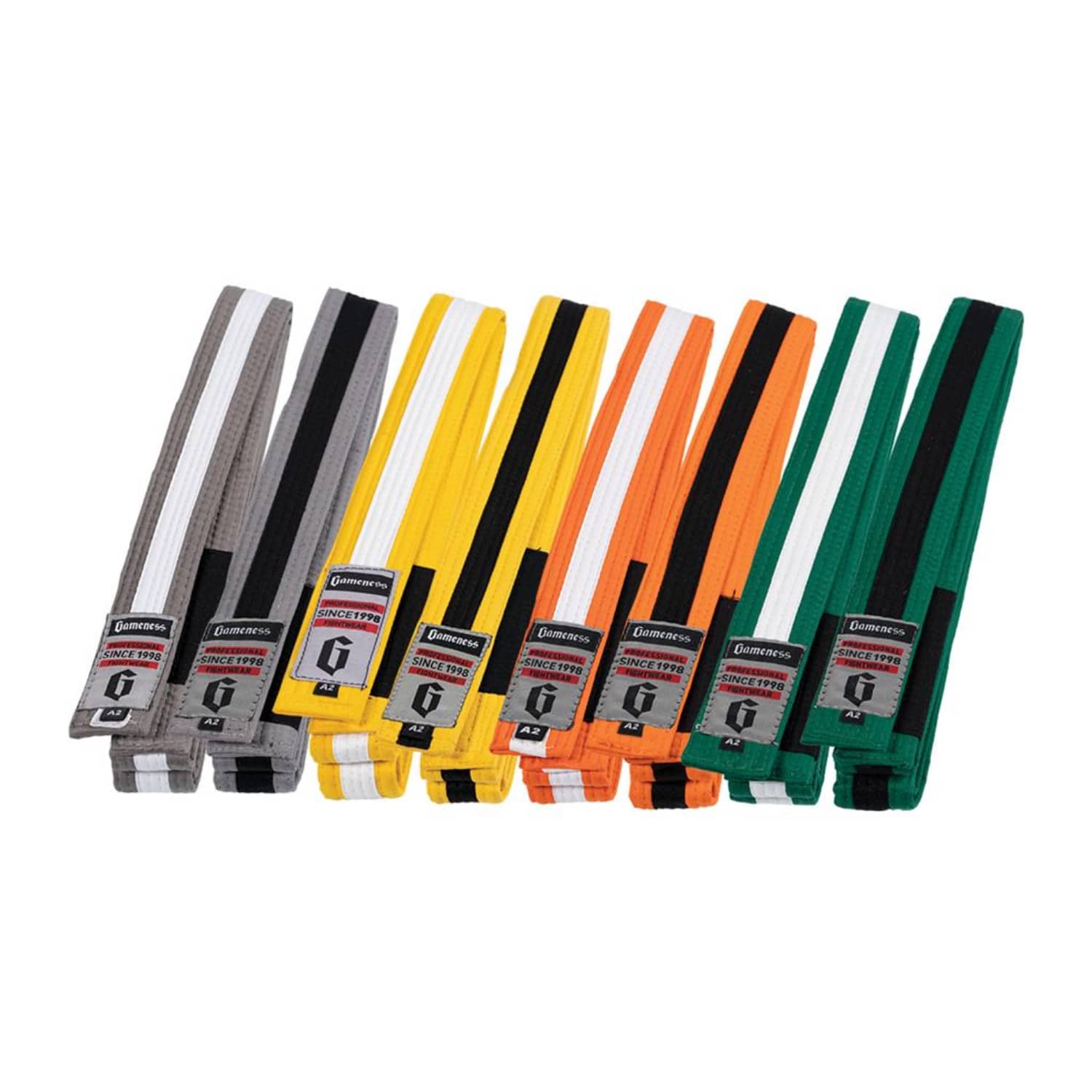 Century sporting goods Gameness Youth Striped Belt BJJ Brazilian Jiu Jitsu