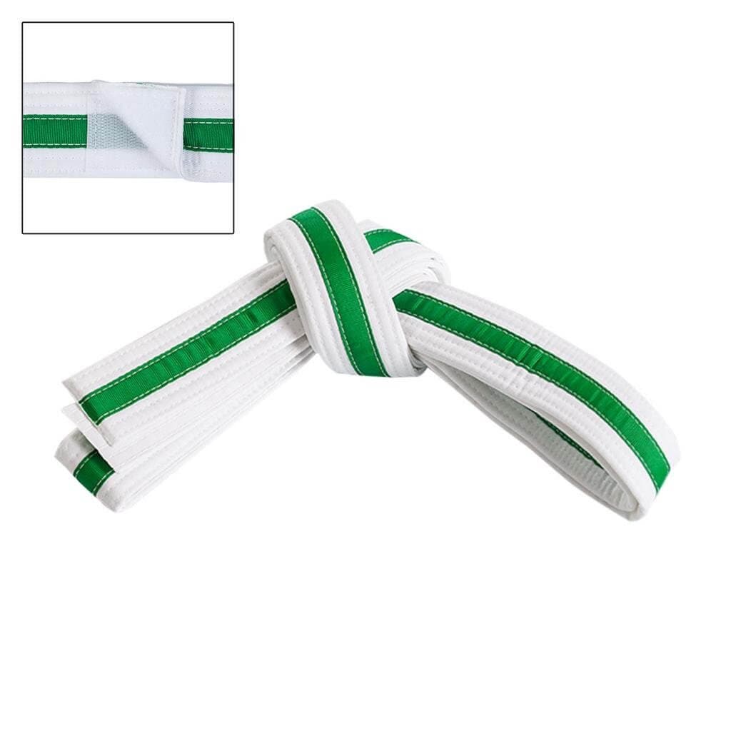Century Sporting Goods Green / child small Adjustable Striped White Martial Arts Karate Childs Belt Velcro