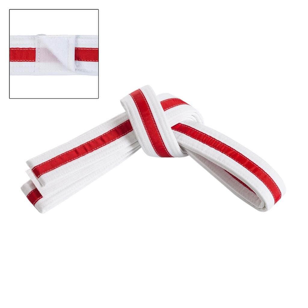 Century Sporting Goods Red / child small Adjustable Striped White Martial Arts Karate Childs Belt Velcro
