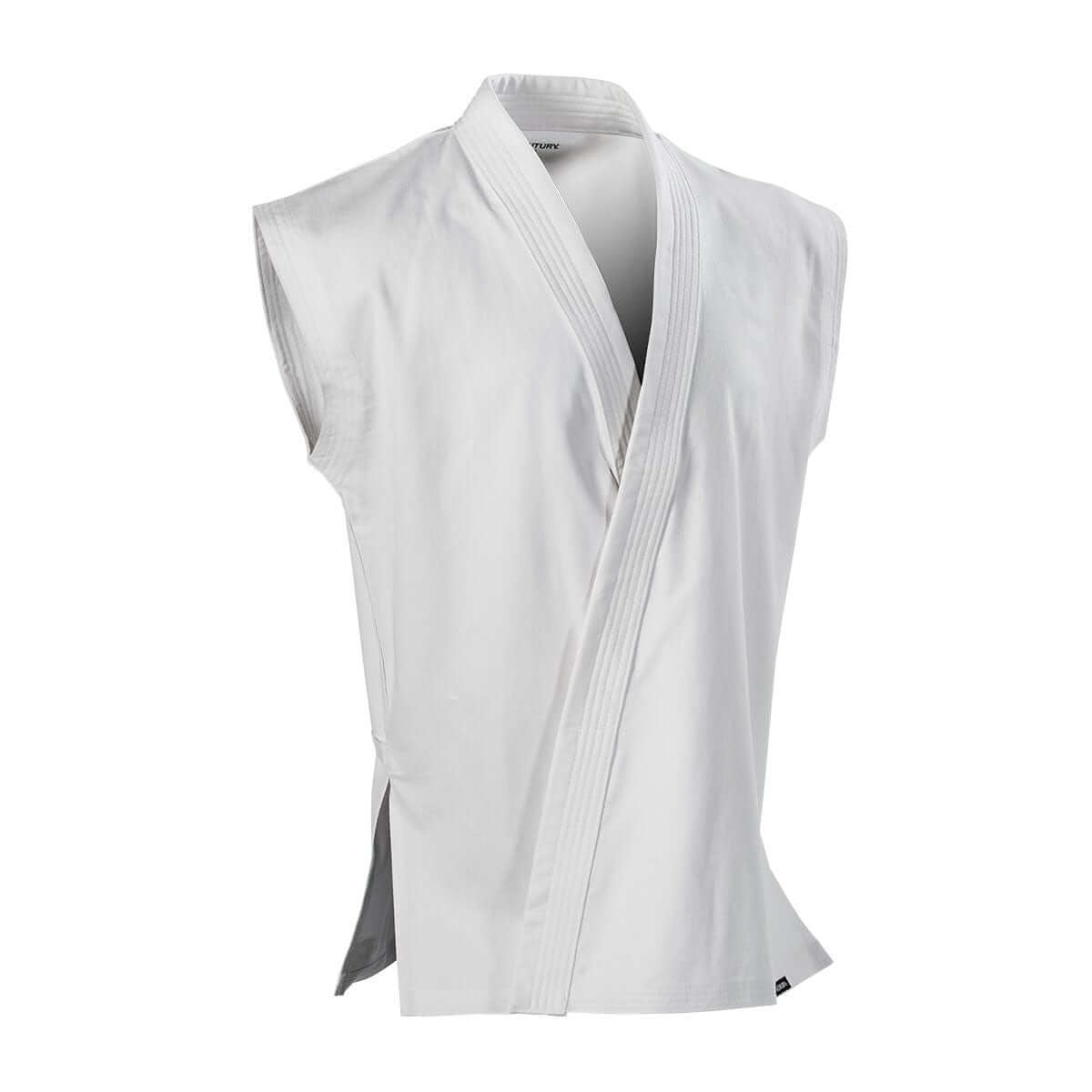Century sporting goods white / 0 8 OZ. MIDDLEWEIGHT BRUSHED COTTON SLEEVELESS KARATE JACKET