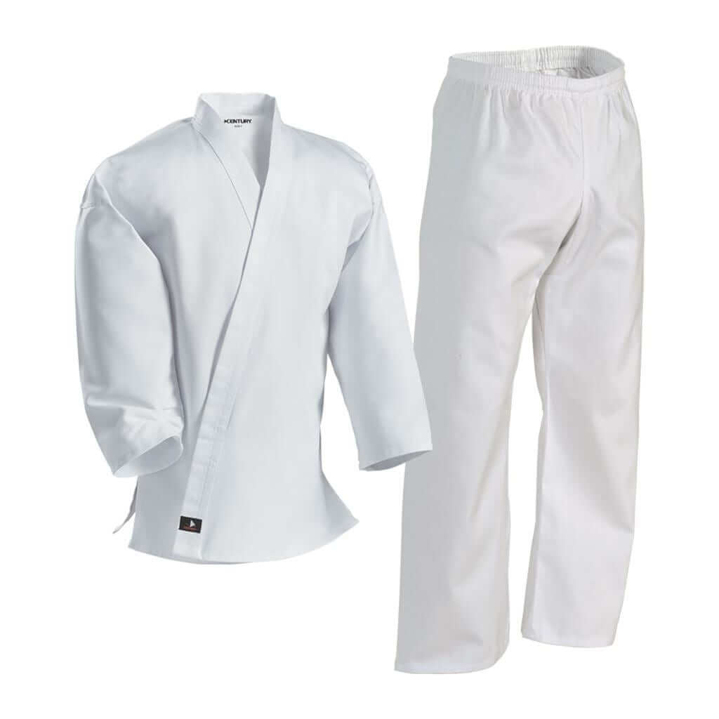 Century sporting goods white / 000 Century 7 OZ MIDDLEWEIGHT STUDENT UNIFORM WITH ELASTIC PANT