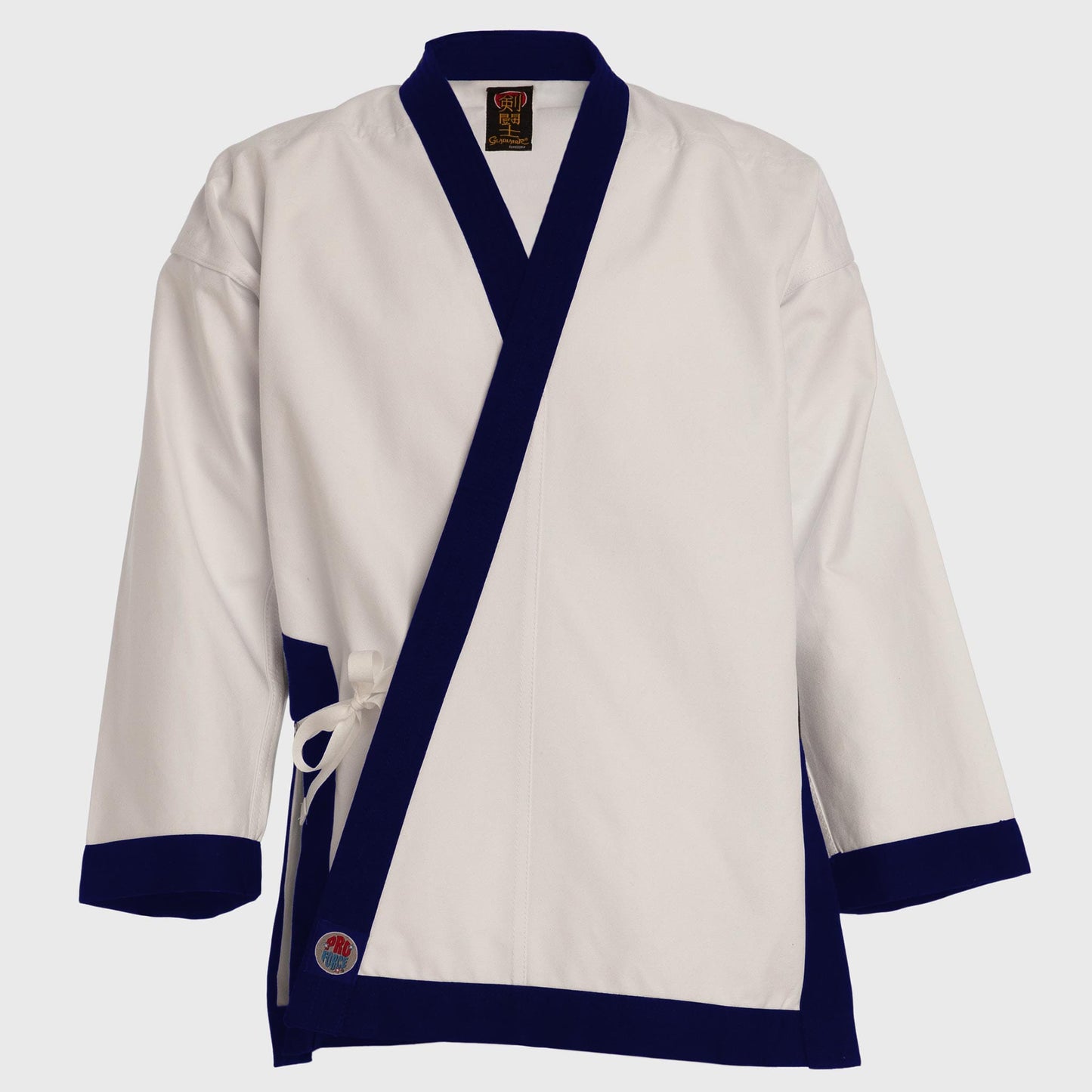 Century sporting goods White/Navy Blue / size 2- 5'2"/130 lbs ProForce Gladiator 12 oz Brushed Cotton Tang Soo Do Karate Jacket