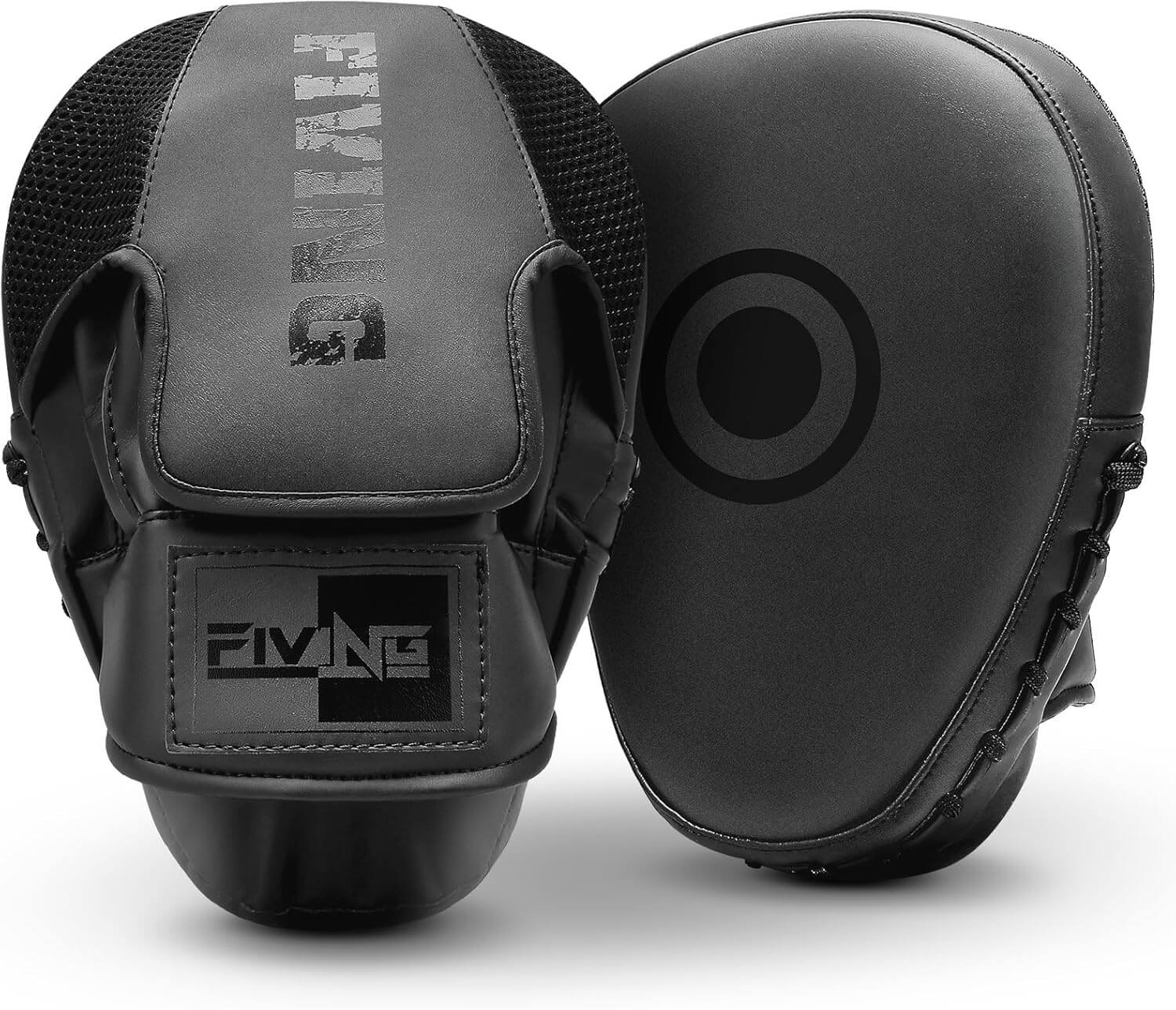 Eclipse Boxing Pads Black/Black Curved Punch Mitts for Karate, Kickboxing Muay Thai Taekwondo